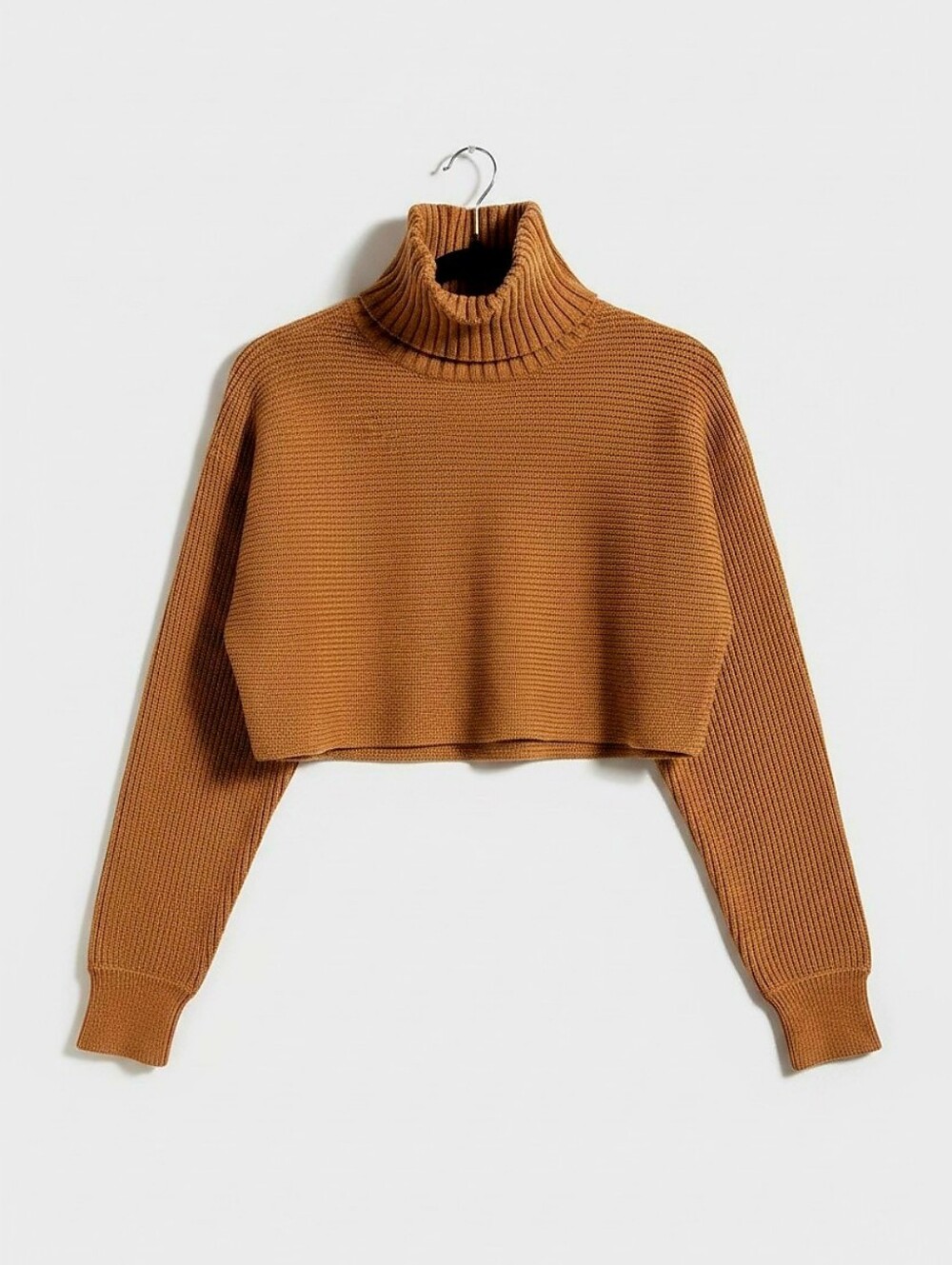 NWT! House Of Harlow Cropped Turtleneck Sweater - Brown